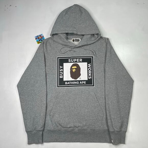 BAPE Busy Super Works Pullover Hoodie Size L - Picture 1 of 8